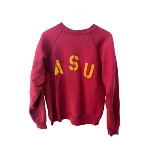 Vintage ASU Sun Devils Crewneck Sweatshirt Mens Medium Maroon College Sweater